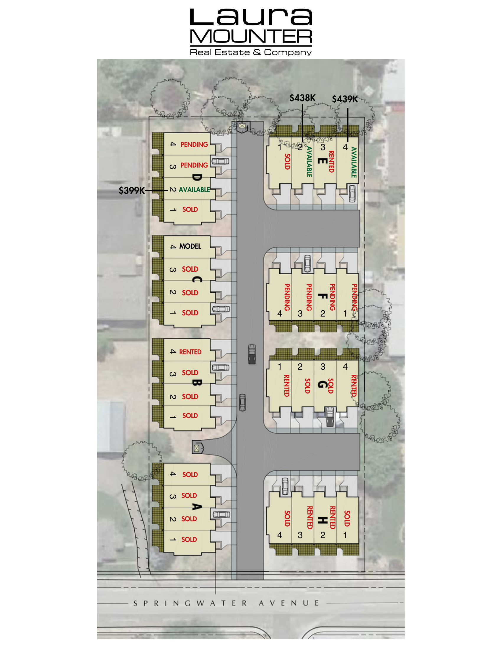 Site map of Springwater Townhomes